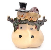 NEW $49 LED Snowman Couple Light Up Decoration