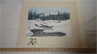 Signed Art Picturre 1979 and Meadow Print