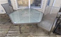 55" Patio Table and 2 Chairs