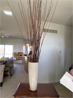 20" Vase with Wood Reeds
