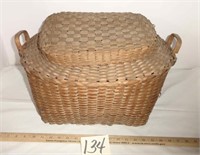 Lidded Storage Basket w/Handles