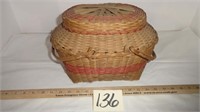 Lidded Storage Basket w/Handles