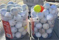 2 - One Gallon Buckets of Golf Balls