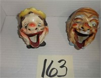 Vintage Clown Face Ashtrays Made in Japan