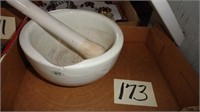 Vintage Porcelain Motar and Pestle