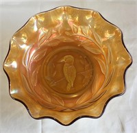 “KINGFISHER” Crystal Glass Australia Marigold Bowl