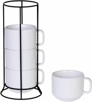 Porcelain Coffee Mugs Set of 4, 13oz, White