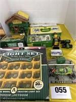 John Deere Lights, Tins, Toys, Birdhouse etc