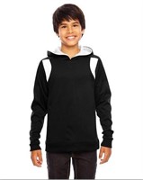 NEW $37 (8) Youth Performance Hoodie - Black/White