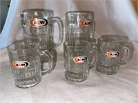 Set of A&W collectors mugs