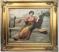 Gilt Framed Greco Roman Oil Painting