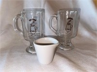 Baileys coffee drink glasses and creamer