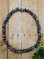 BLACK CANDY GLASS BEADS ROCK STONE LAPIDARY SPECIM