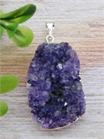 AMETHYST PENDANT ROCK STONE LAPIDARY SPECIMEN