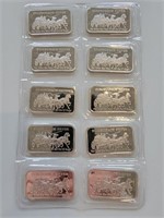 10 - 1ozt Stagecoach Silver .999 Bars