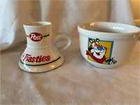 Collectors post toasty mug and Tony the Tiger bowl