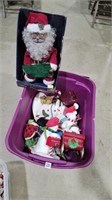 Tote full of musical Christmas items