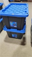 2 heavy-duty 27 gal Hart totes