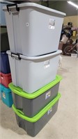 4 large totes with lids