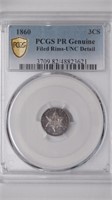 1860 Three Cent PCGS Proof UNC Details