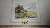 Framed Norway Original Painting