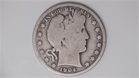 1904-S Liberty Head Barber Half Dollar