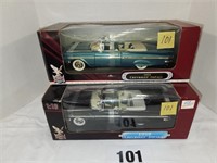 (2) 1:18 Scale 1959 Chevy Impala Die Cast Cars