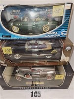 (3) 1:18 scale Collector Cars,