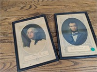 VTG George Washington & Abe.Lincoln Prints