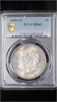 1890-CC Morgan Silver Dollar PCGS MS63