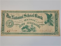 National School Bank $5