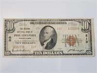 1929 $10 National Bank Note FR-1801-2