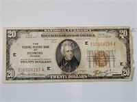 1929 $20 Reserve Bank Richmond FR-1870