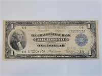 1918 $1 Reserve Bank Richmond FR-721