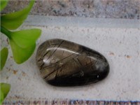 TOURMALATED QUARTZ ROCK STONE LAPIDARY SPECIMEN