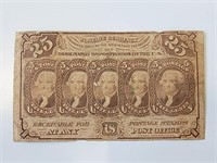 25 Cents Postage Currency FR-1281