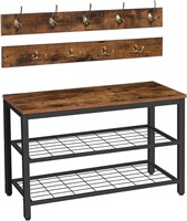 Coat Rack Shoe Bench Set