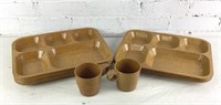 1966 US Army Mess Hall Plates and cups