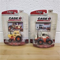 Lot Of 2 Case 1:64 Scale Die-Cast Tractors