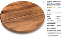 Lipper International Acacia Wood Kitchen Turntable