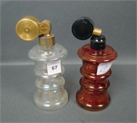 Two Vintage X Pray Flashed Perfume Atomizers