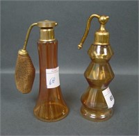 Two Marigold Art Deco Perfume Atomizers