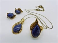 925 Vintage BBJ Lapis Lazuli Set