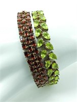 925 Gemstone Tennis Bracelets