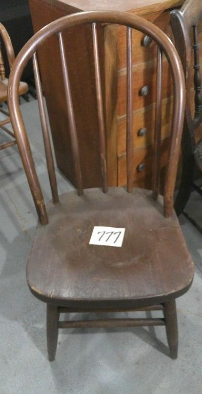 Antique Bent Back Spindle Chair