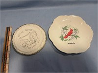 Two vintage souvenir plates