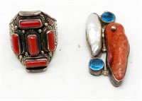 SOUTHWEST CORAL MENS RING & PENDANT