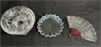 LOT OF BEAUTIFUL ASSORTED VINTAGE GLASS DECOR