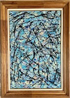 MARCEL BARBEAU (1925-2016) LARGE OIL PAINTING
