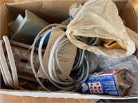 Box of assorted electrical supplies